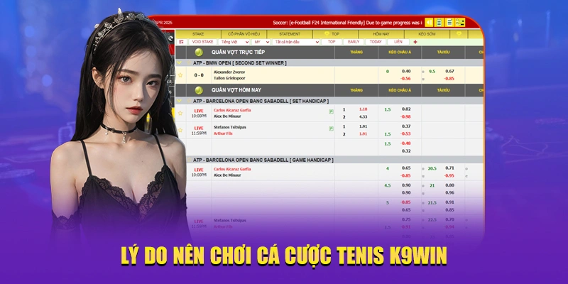 chơi cá cược tenis K9win
