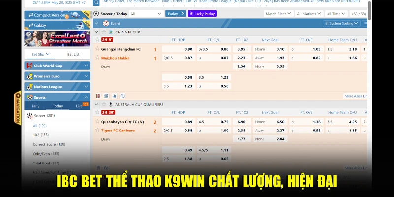 IBC BET thể thao K9win chất lượng, hiện đại